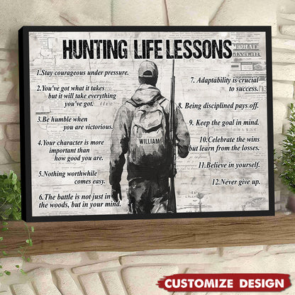 Personalized Hunting Boy Poster / Canvas - Custom Gift For Hunting Lovers