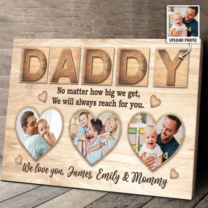 Personalized Dad Photo Canvas personalization view for Dad