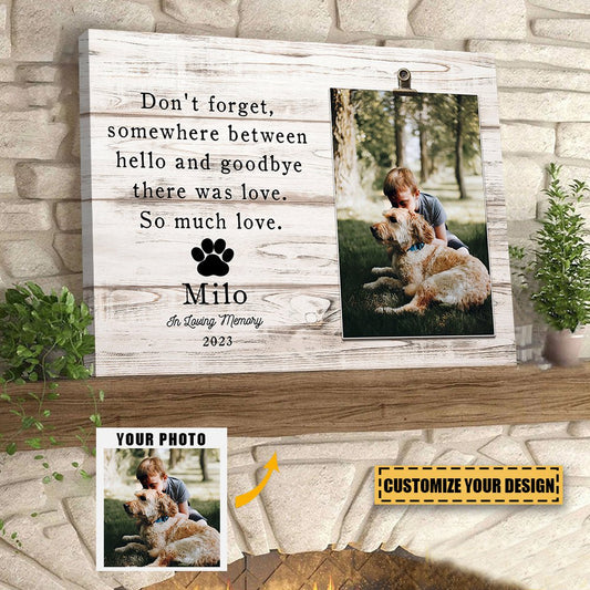 Personalized Dog Remembrance Photo Canvas / Poster - Custom Dog Memorial Gift