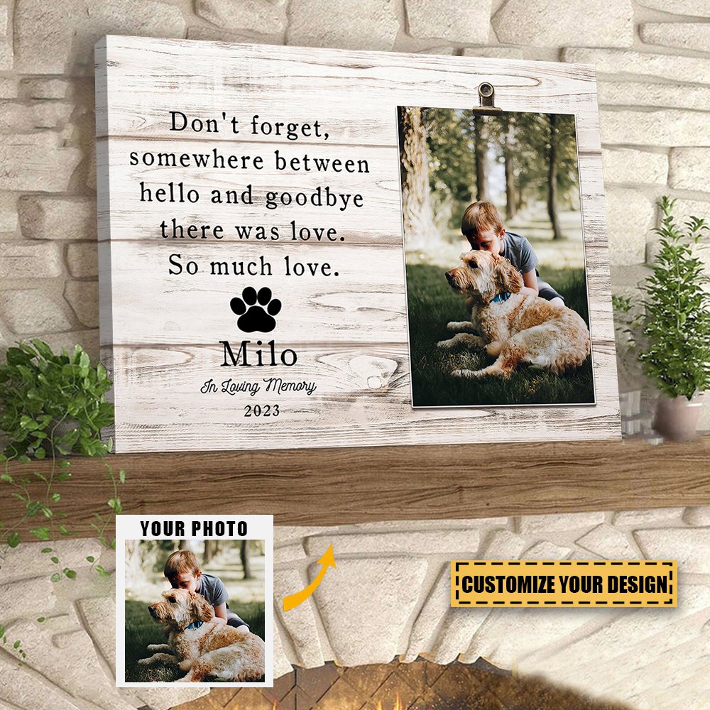 Personalized Dog Remembrance Photo Canvas / Poster - Custom Dog Memorial Gift
