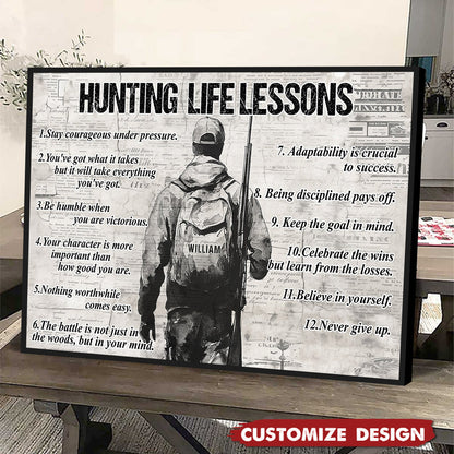 Personalized Hunting Boy Poster / Canvas - Custom Gift For Hunting Lovers