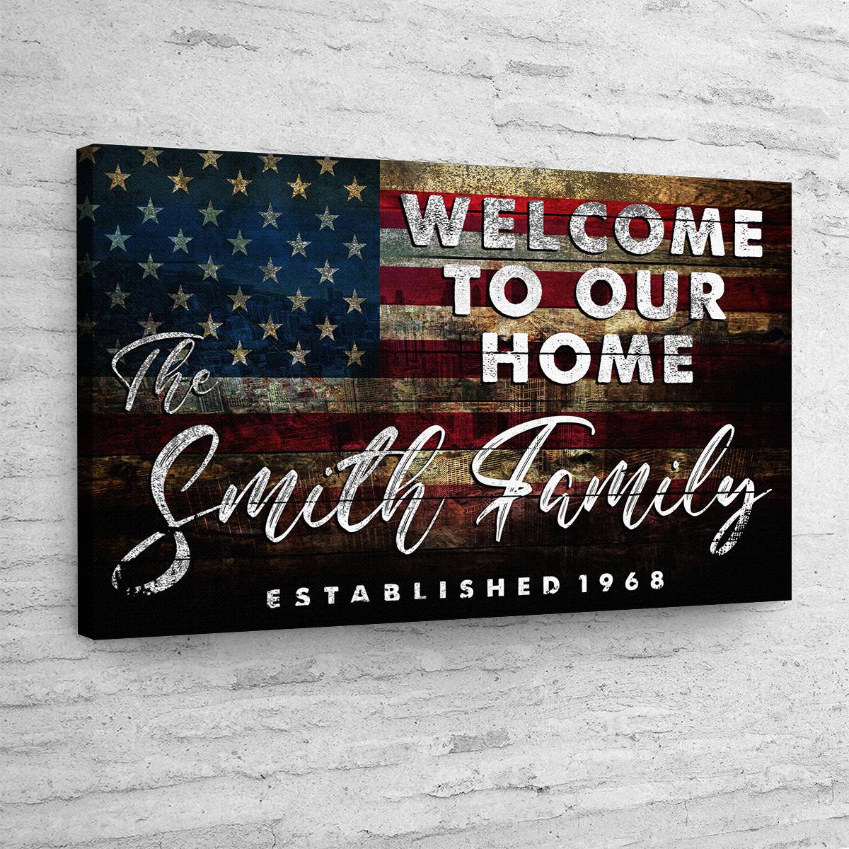 Welcome To Our Home - Personalized Custom Family Name Canvas / Poster