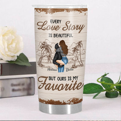 Love You Then Love You Still - Personalized Tumbler Cup - Birthday Anniversay Gift For Couple, Boyfriends, Girlfriends, Wife, Husband