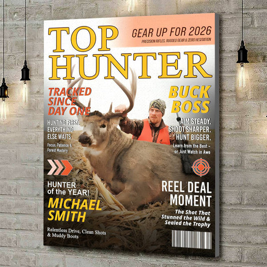 Personalized Custom Hunting Magazine Cover Poster / Canvas - Funny Hunter Gift for Outdoorsman