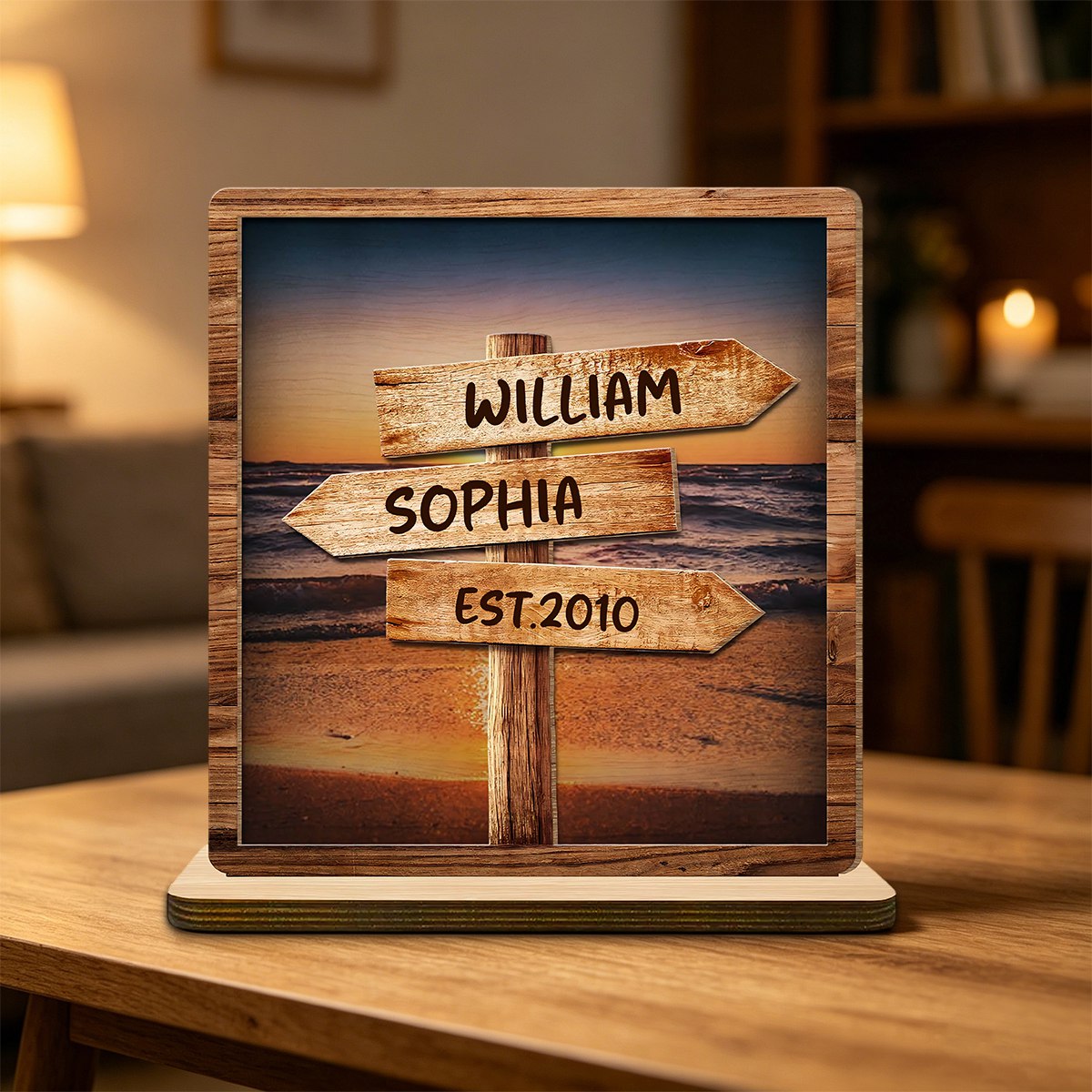 Follow Your Path Together - Personalized Custom Wood Plaque
