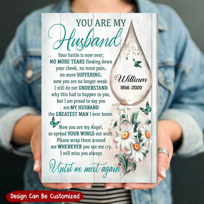 Personalized Memorial For Loved One Canvas for Husband: 'You Are My Husband' Keepsake