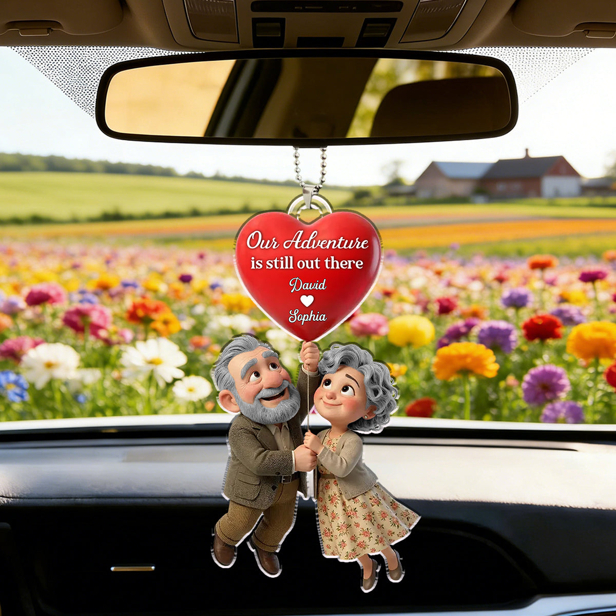Our Adventure Is Still Out There - Personalized Custom Couple Acrylic Car Ornament