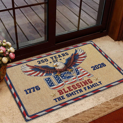 USA 250 Anniversary - Personalized Family Name Doormat