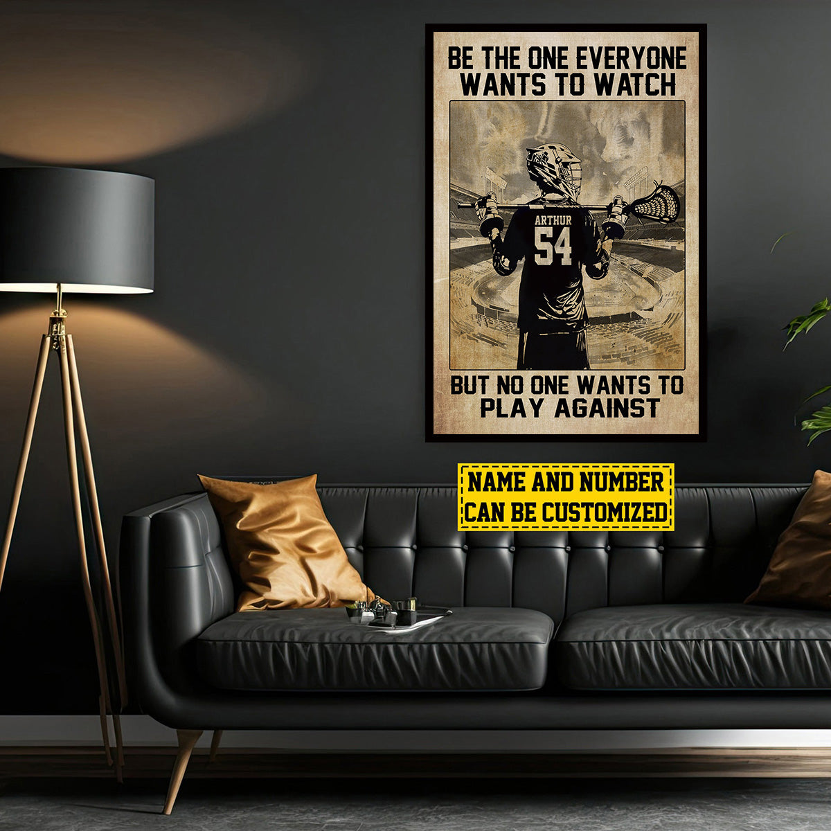 Personalized Lacrosse Boy Poster / Canvas - Gift For Lacrosse Lovers