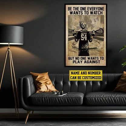 Personalized Lacrosse Boy Poster / Canvas - Gift For Lacrosse Lovers