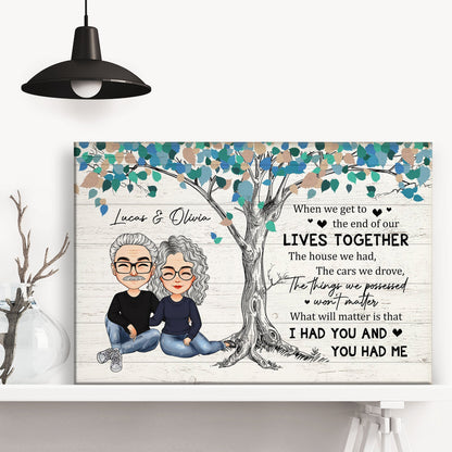 Heartfelt Personalized Canvas / Poster for Couples: 'I Had You & You Had Me'