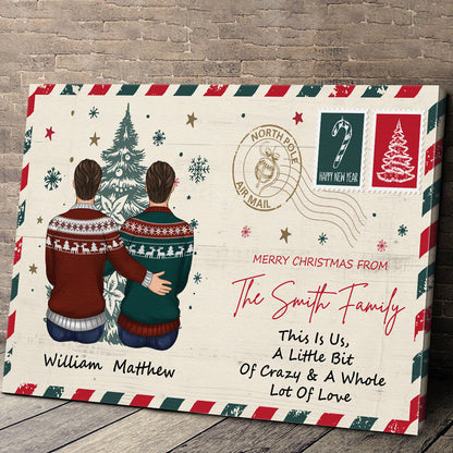 Personalized Family Christmas Canvas - 'This Is Us' Quote Wall Art Gift
