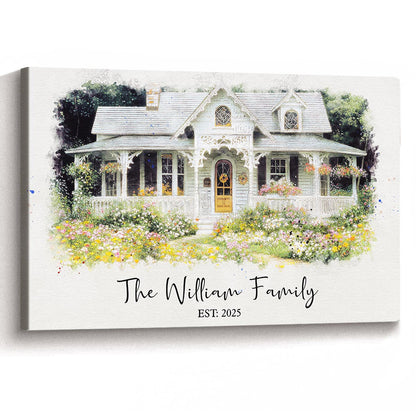 Personalized Customized Your Little Home Photo Canvas / Poster - Custom Gift For Family Members