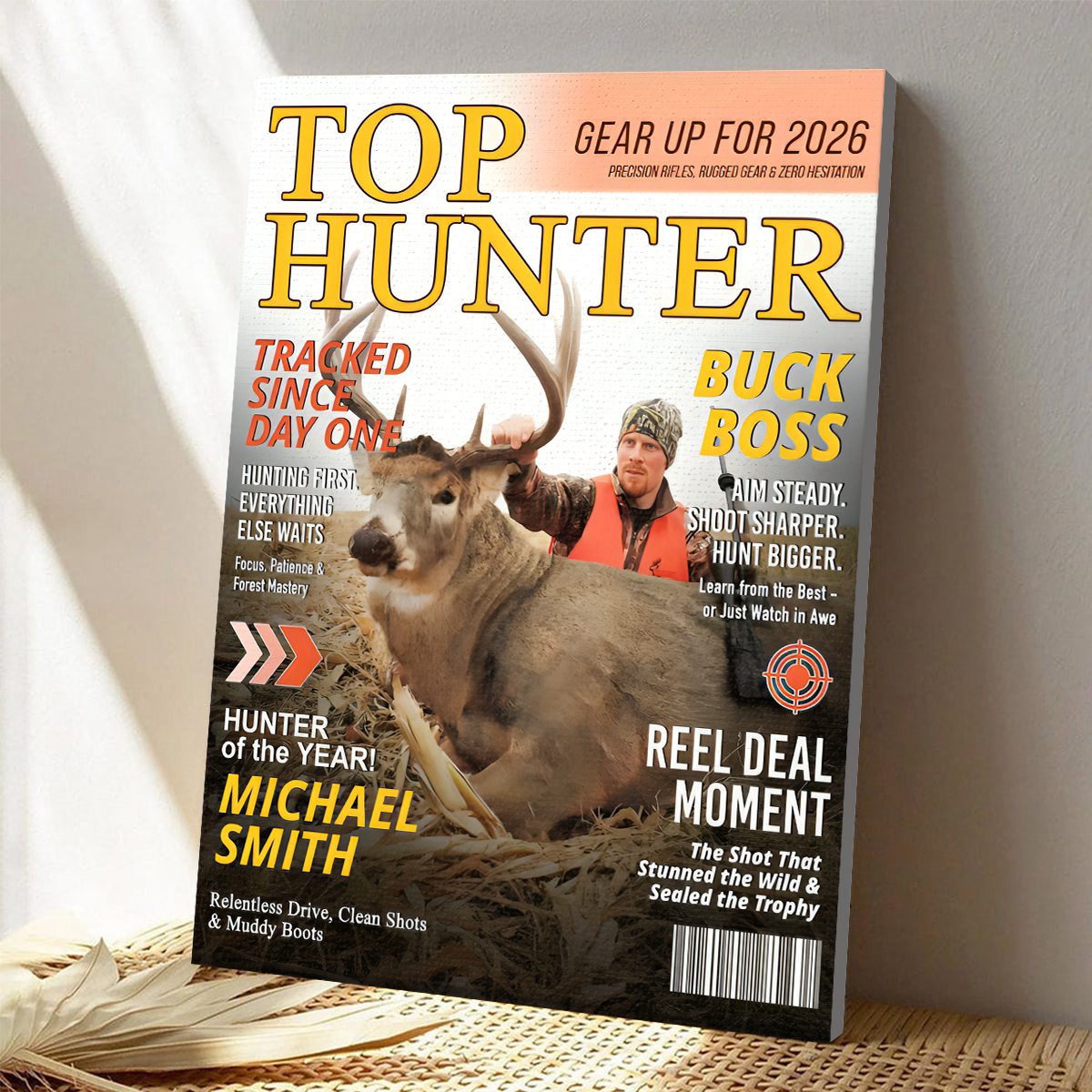 Personalized Custom Hunting Magazine Cover Poster / Canvas - Funny Hunter Gift for Outdoorsman