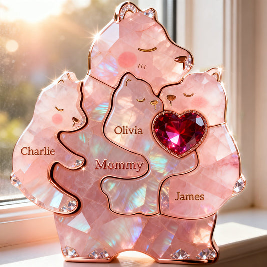 “Mom’s Warmest Hug” - Personalized Shaped Acrylic Plaque