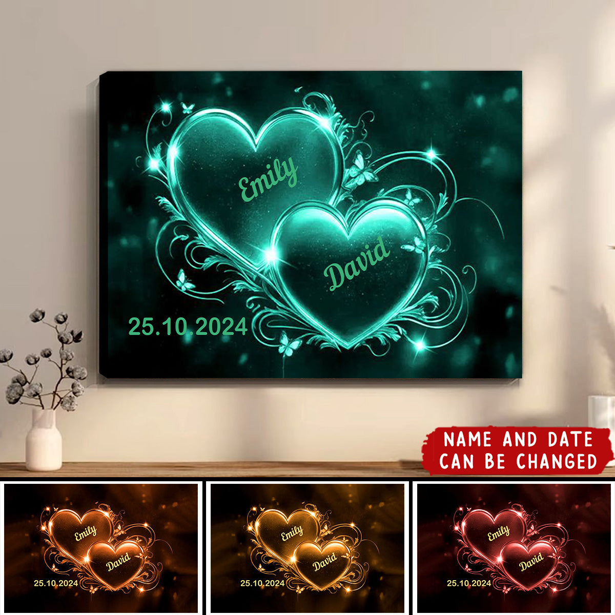 Love’s Timeless Portrait: Personalized Poster / Canvas - Custom Couple Art Celebrating Your Unique Bond