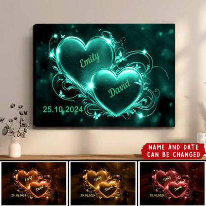 Love’s Timeless Portrait: Personalized Poster / Canvas - Custom Couple Art Celebrating Your Unique Bond