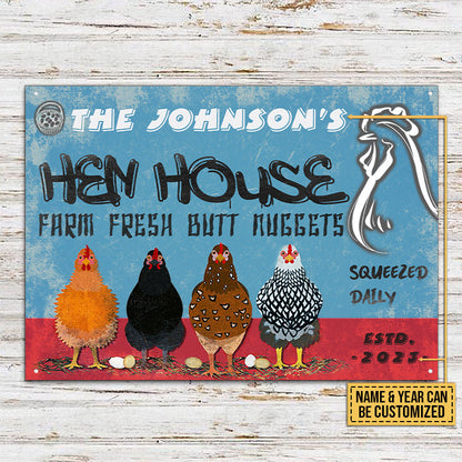 Chicken Hen House - Personalized Customized Classic Metal Signs
