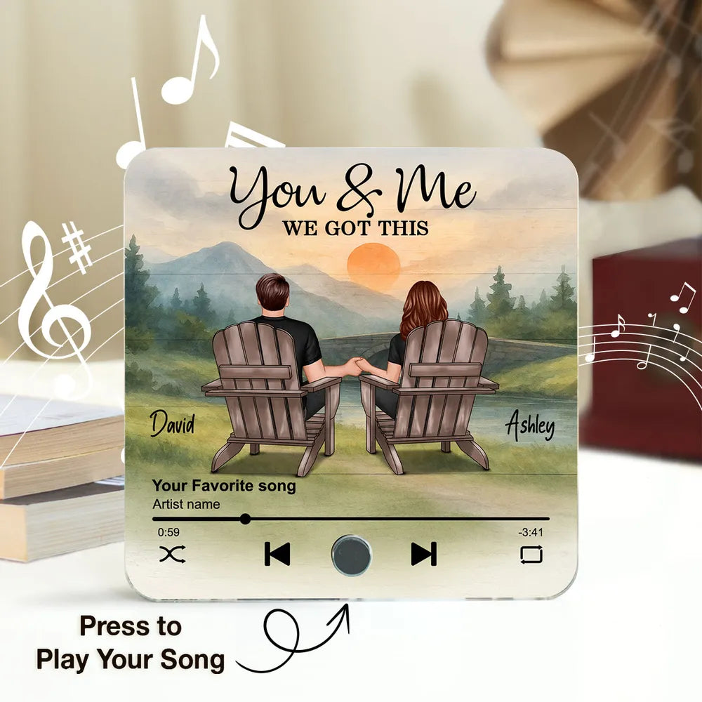 Personalized Music Magnet - You & Me We Got This