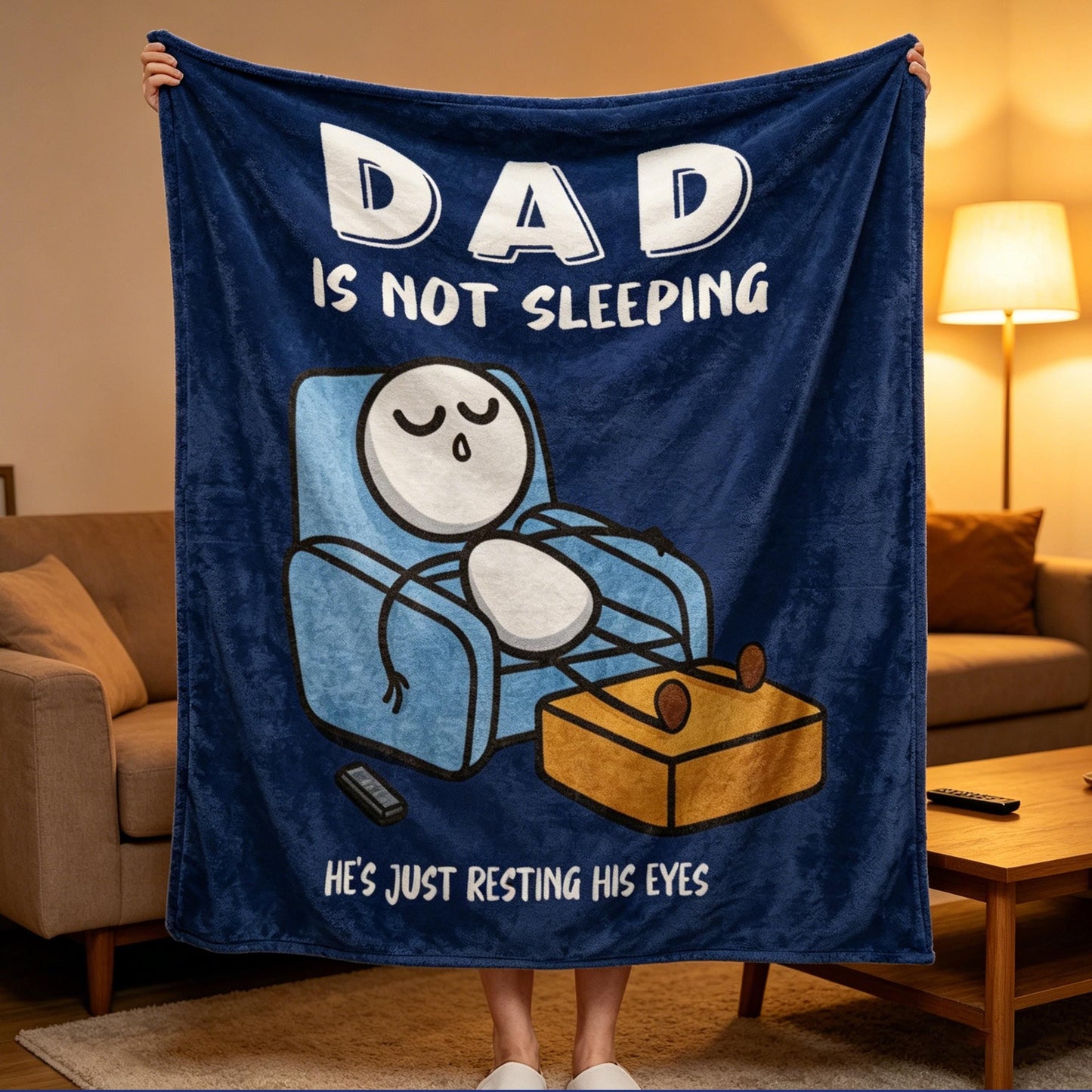 Personalized Dad Blanket personalization view for Dad