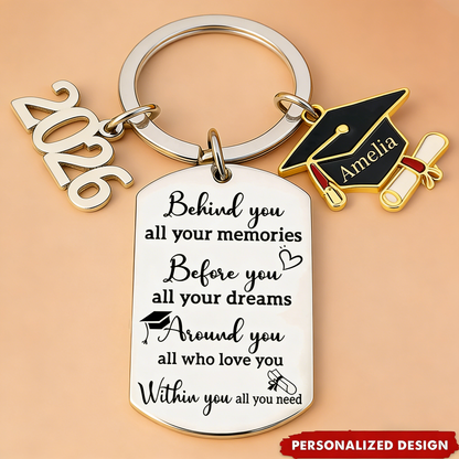 Personalized Graduation Keychain - Gift For Family Members