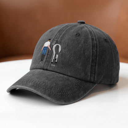 Custom Horse Rider Washed Cotton Baseball Cap personalization view for Yourself