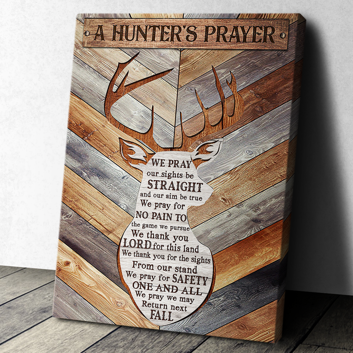 Personalized Customized Home Decor A Hunter's Prayer Canvas / Poster - Custom Gift For Family Members