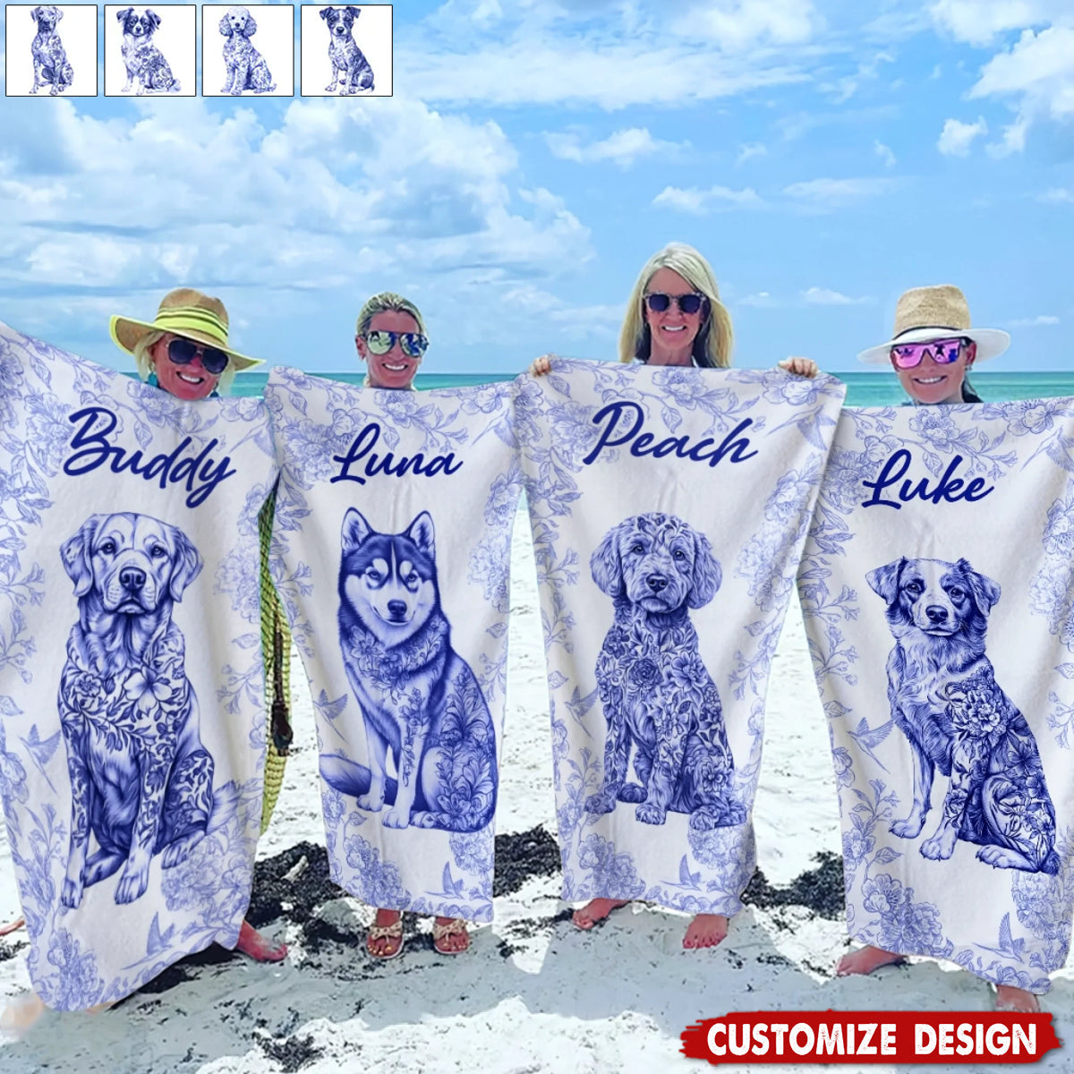 Personalized Dog Beach Towel - Summer Gift For Pet Lovers