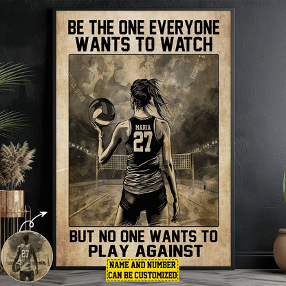 Personalized Volleyball Motivation Poster / Canvas - Gift For Volleyball Lovers