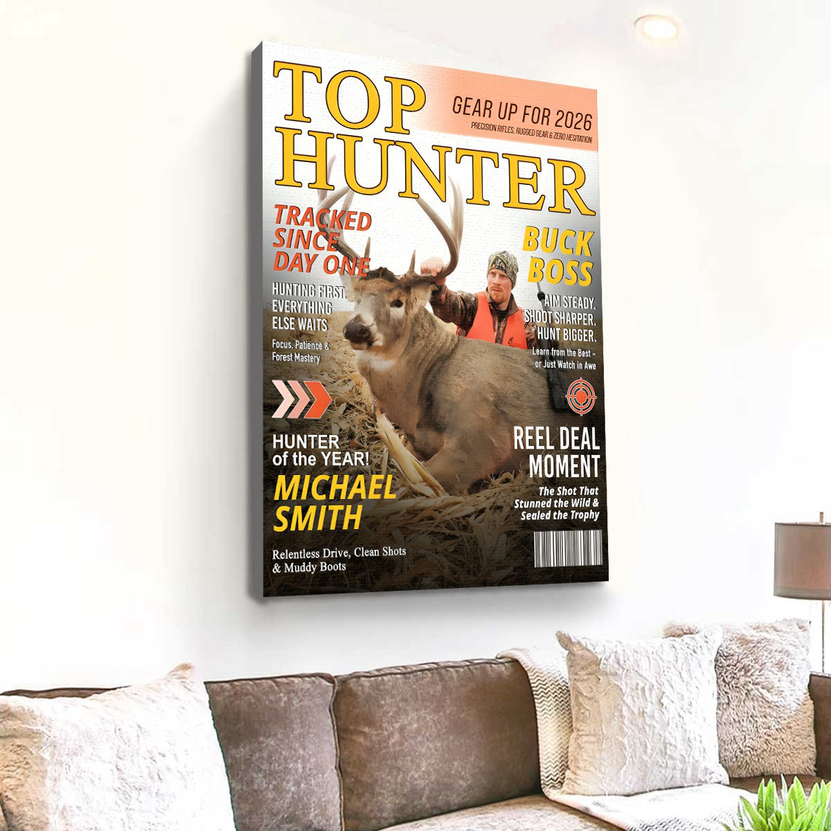 Personalized Custom Hunting Magazine Cover Poster / Canvas - Funny Hunter Gift for Outdoorsman