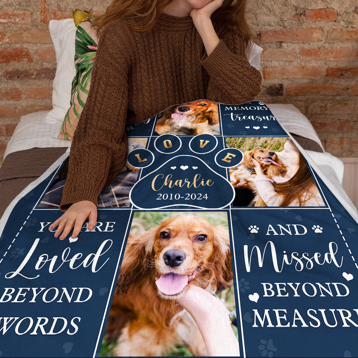 Custom Photo Your Life Was A Blessing  - Personalized Photo Blanket