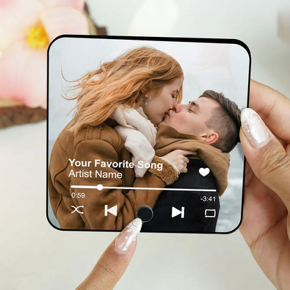 Custom Photo & Favorite Song - Personalized Music Fridge Magnet