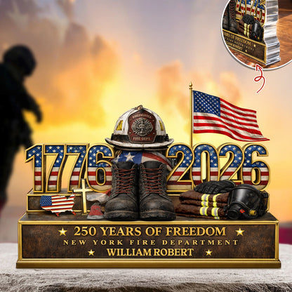 250 Years Of Freedom 1776–2026 - Personalized Acrylic Block Plaque