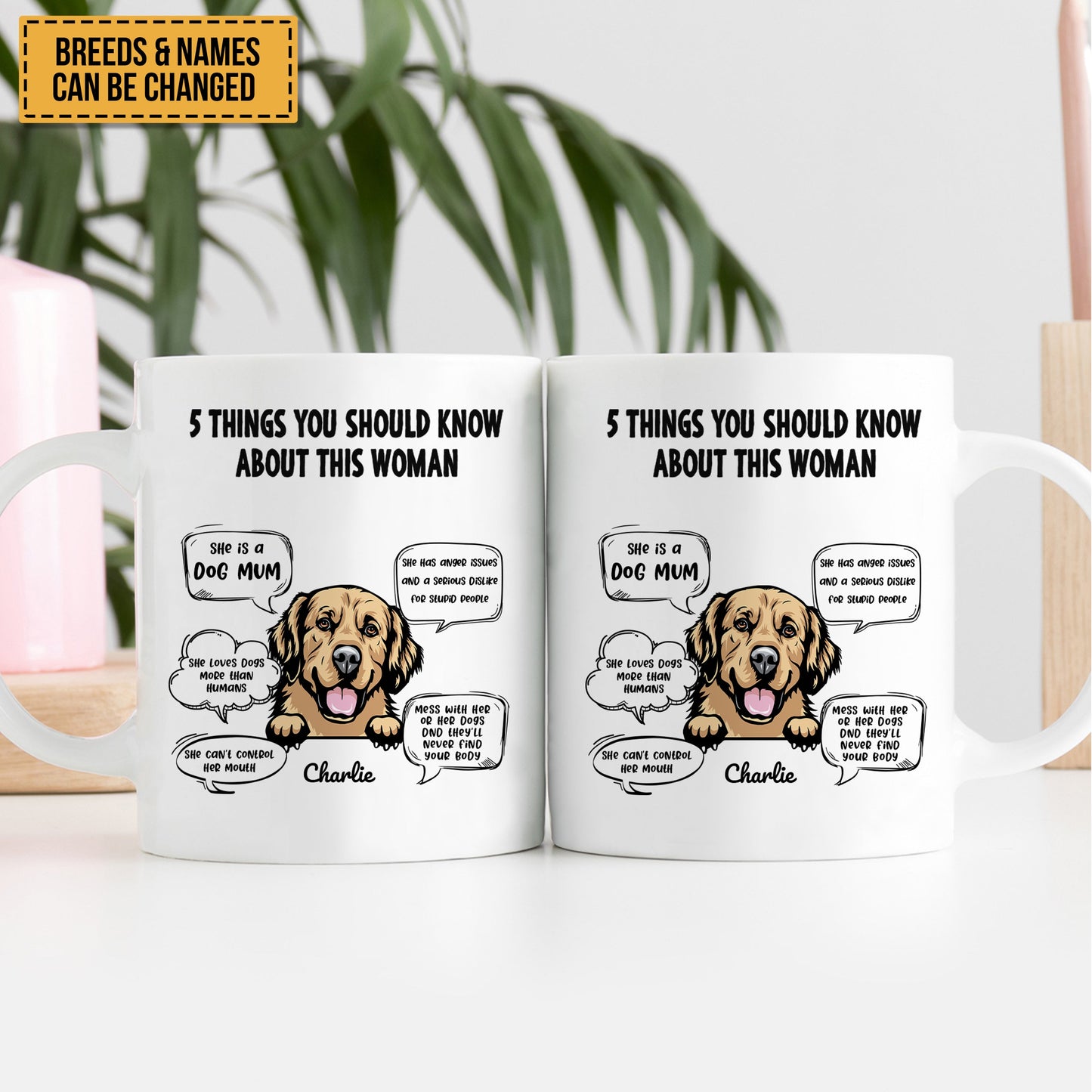Five Things You Should Know About Her - Personalized Mug Gift For Dog Mom