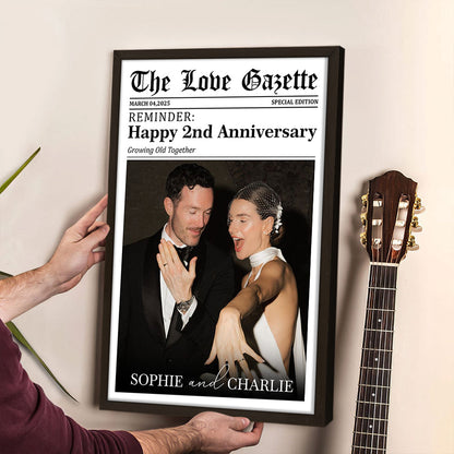 Custom Couple Newspaper Poster personalization view for Couples