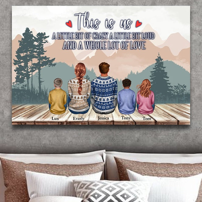 Family Maybe In Distance But Never At Heart - Family Canvas - Family Gift Personalized Custom Canvas