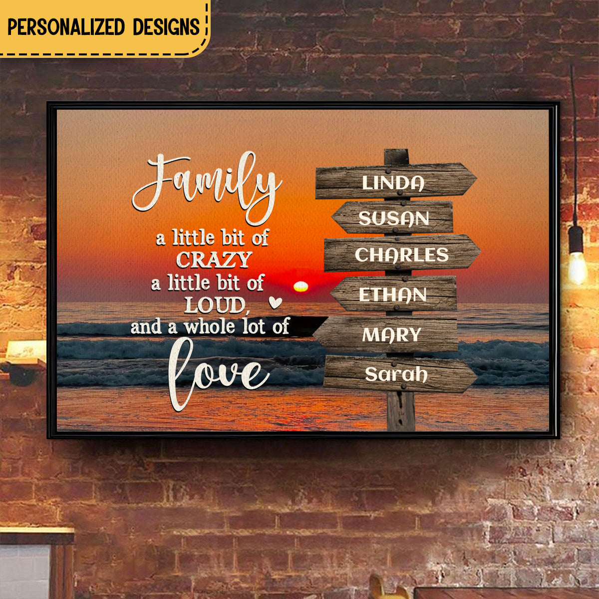 Custom Name Family Street Sign - Personalized Family Poster / Canvas