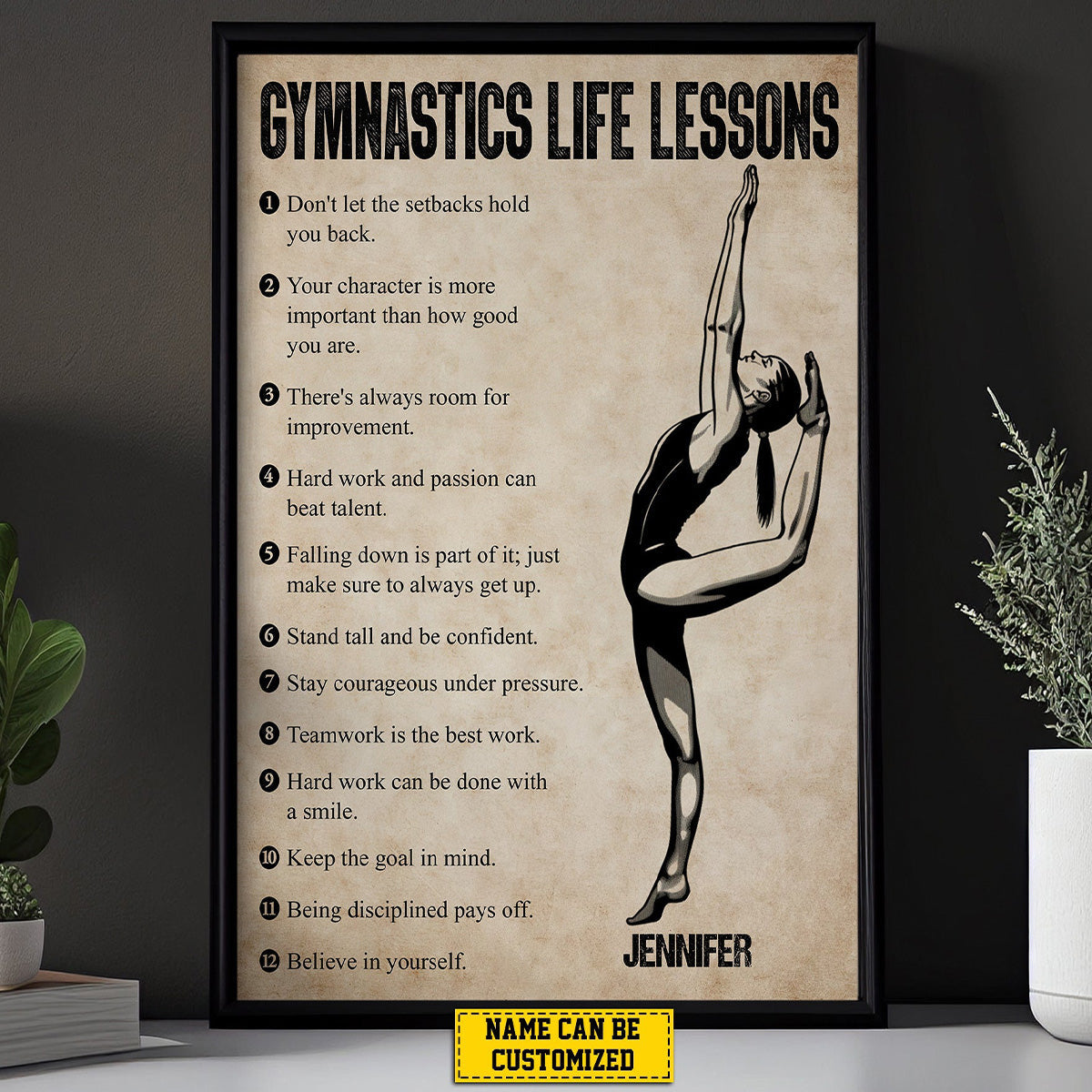 Personalized Gymnastics Life Lessons Poster / Canvas - Gift For Gymnastics Lovers