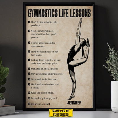 Personalized Gymnastics Life Lessons Poster / Canvas - Gift For Gymnastics Lovers