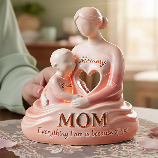 MOM Everything I Am Is Because Of You - Personalized Plaque