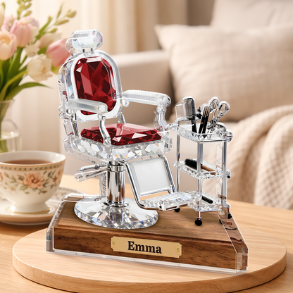 Personalised Barber Chair Acrylic Plaque - Gift for Hairstylists