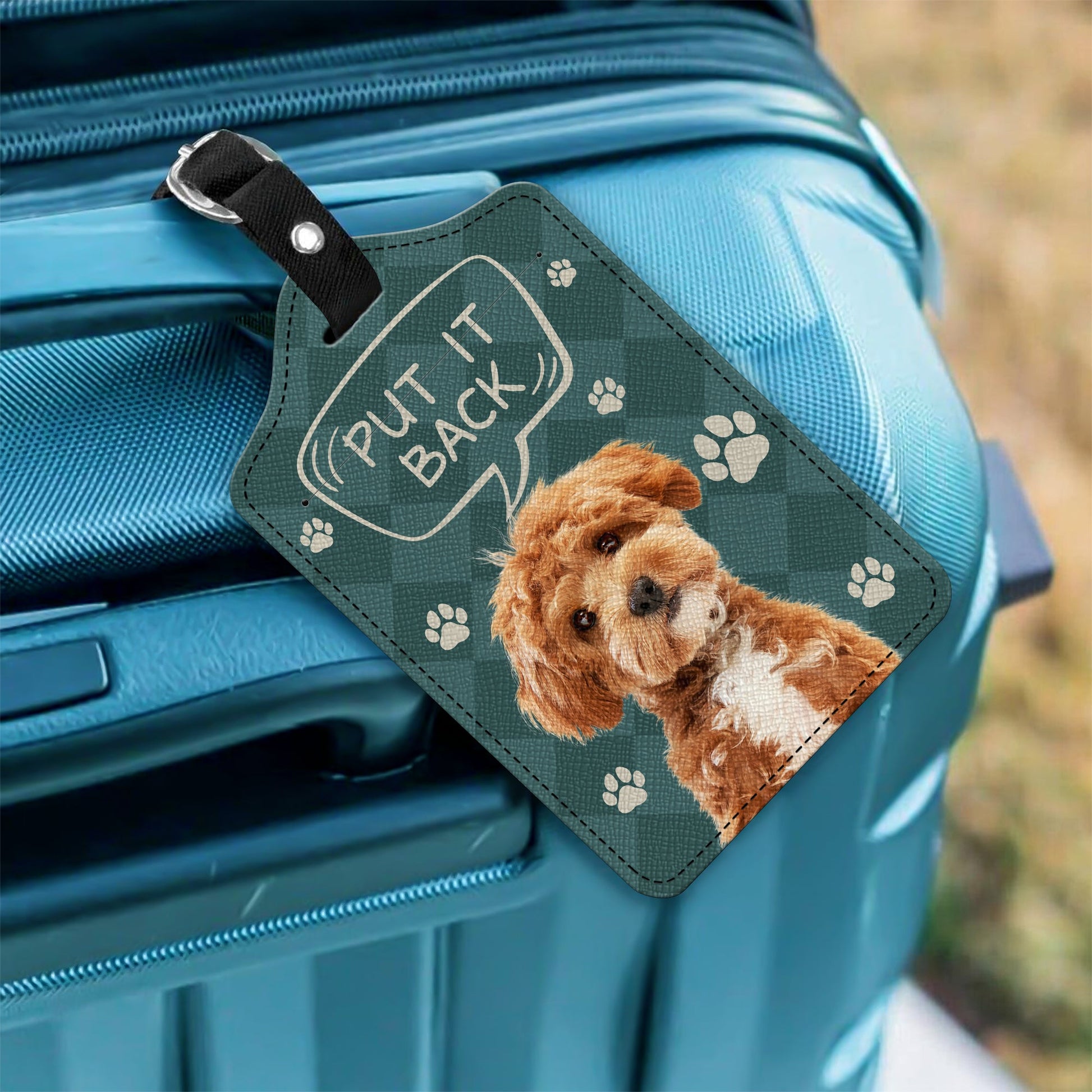 Personalized Dog Photo Luggage Tag personalization view for Dog Lovers