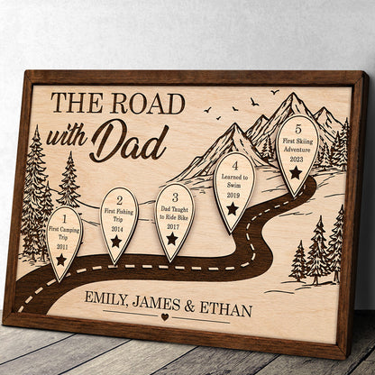 Personalized Dad Milestone Canvas for Dad with personalized design details for meaningful gifting