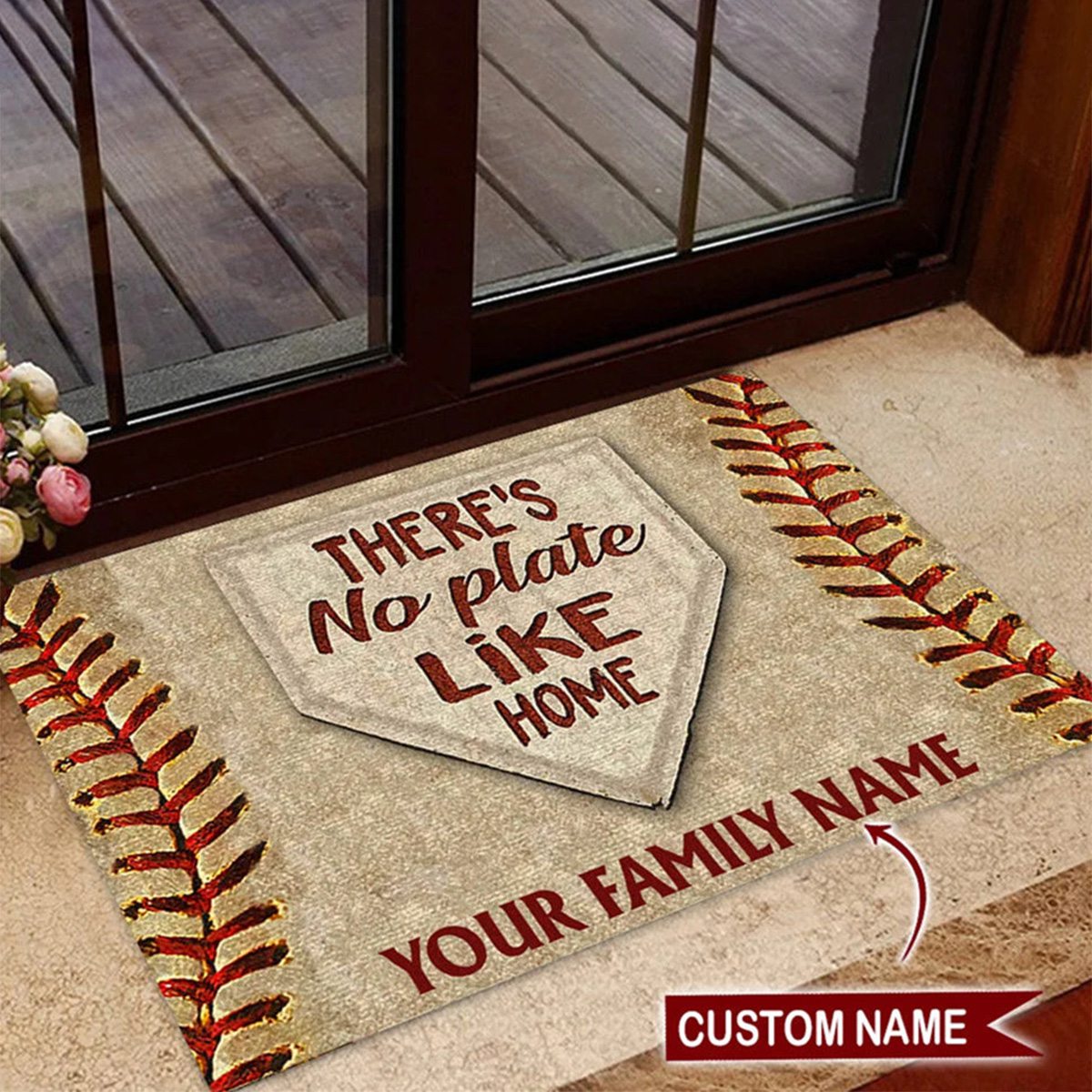 Personalized Baseball Doormat - Custom Gift For Baseball Players