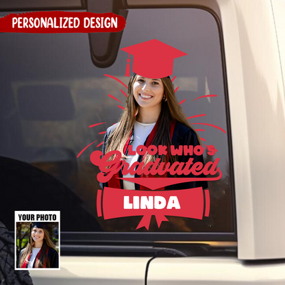 Class of 2026 Graduation Sticker - Personalized Photo Decal with Name