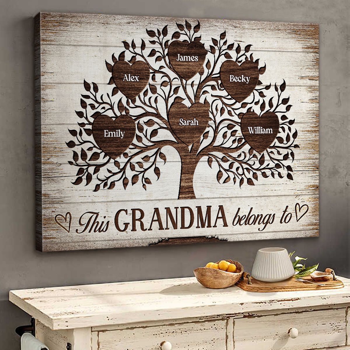 Personalized This Belongs To Family Canvas / Poster - Custom Gift For Family