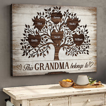 Personalized This Belongs To Family Canvas / Poster - Custom Gift For Family