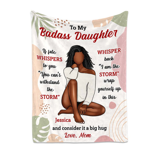 Personalized Inspirational Blanket - Custom Gift For Daughter