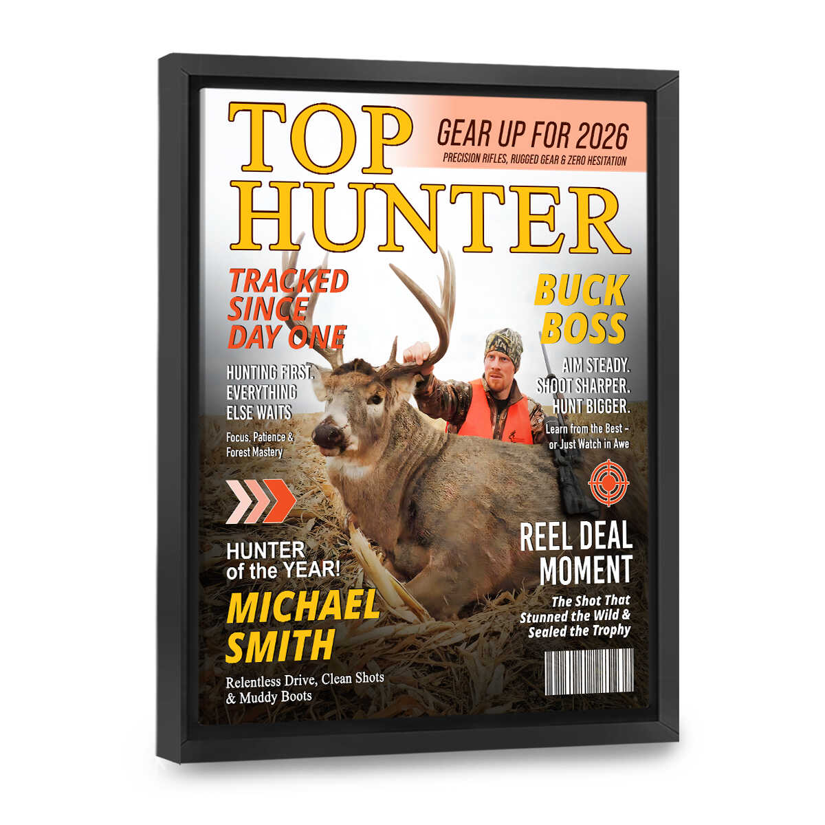 Personalized Custom Hunting Magazine Cover Poster / Canvas - Funny Hunter Gift for Outdoorsman