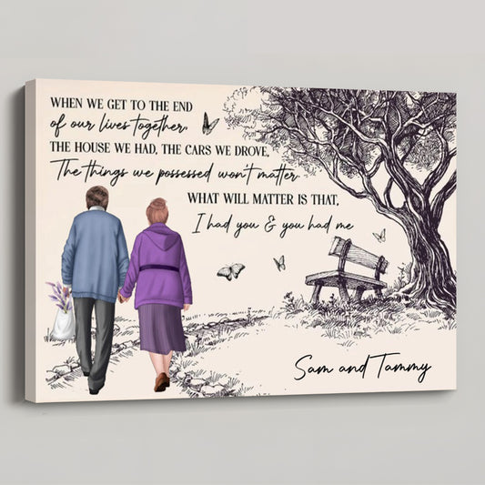 Personalized Couple Canvas: 'I Had You & You Had Me' Enduring Love Gift